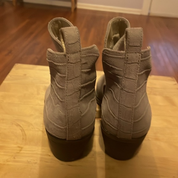 Real Taupe Leather Booties - Picture 5 of 13